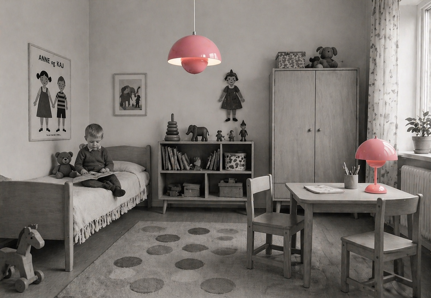 Verner Panton Flowerpot lamp lastetoas: kuidas ikooniline disain sinna jõudis