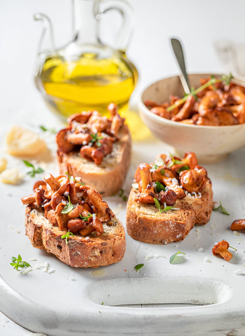 Kukeseene bruschetta