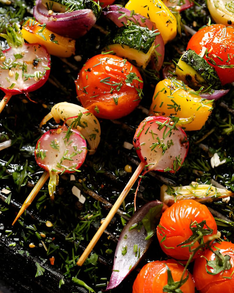Grillitud köögiviljavardad